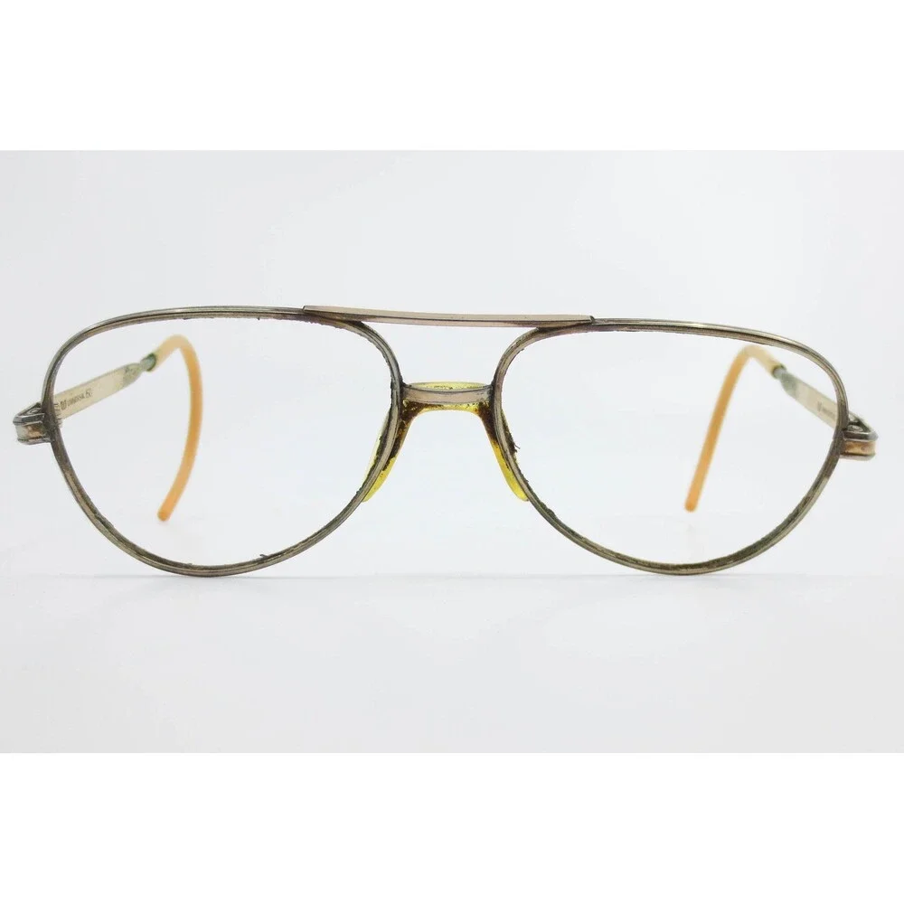 Vintage Universal 150 Aviator Eyeglass Frames Gold Tone Cable Temples 38426